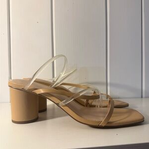 Abercrombie & Fitch Tan Block Heel Sandals